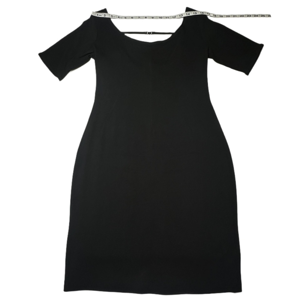 DOLCE & GABBANA | Black Scoop Neck Short Sleeve Knee-Length Dress IT 42/US 10 - Picture 8 of 16